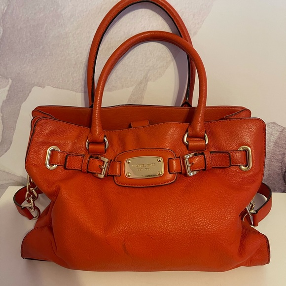 Red/Orange Michael Kors Purse - Picture 1 of 4